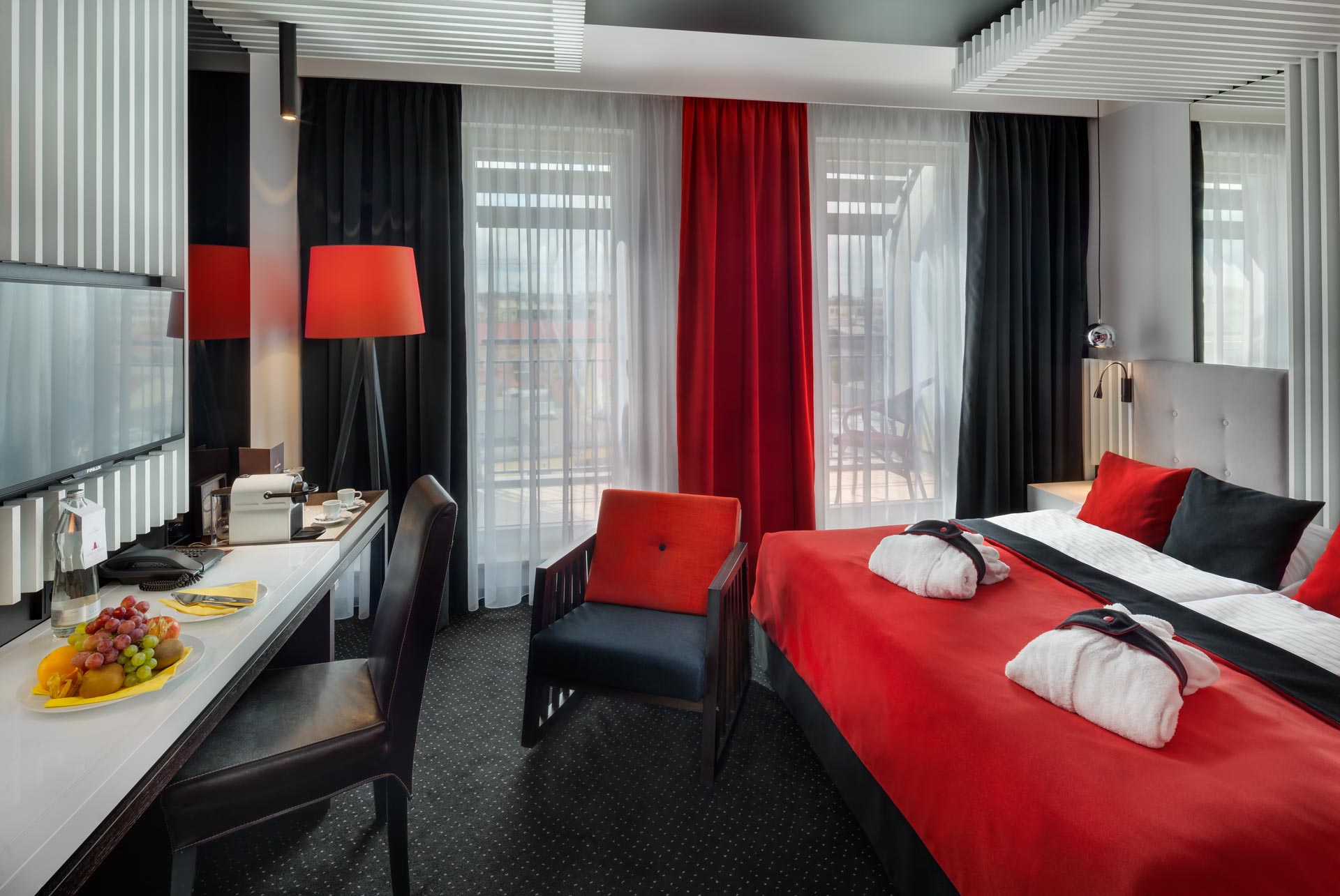 View on the deluxe room of Hotel Clement Prague