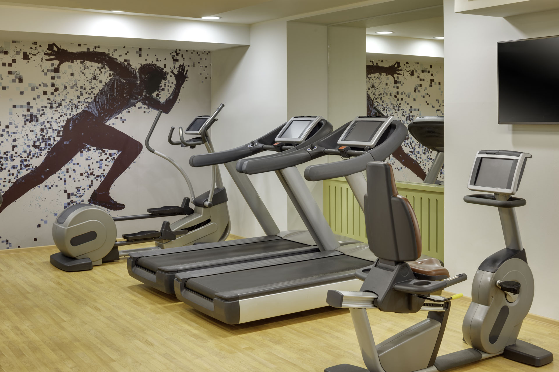 Fitness room at the Sheraton Prague Charles Square Hotel