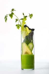 Smoothie made out of vegetables and fruits