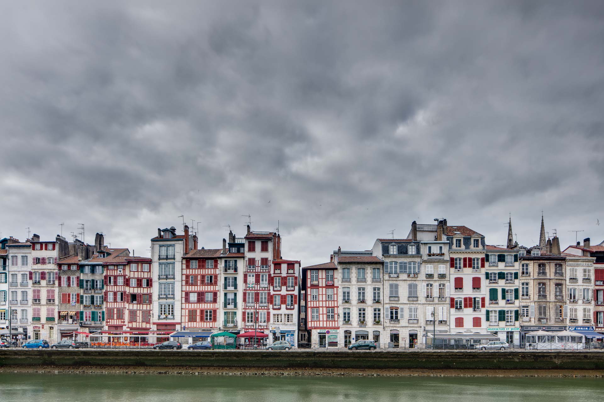 View on Houses at the river at Southern France
