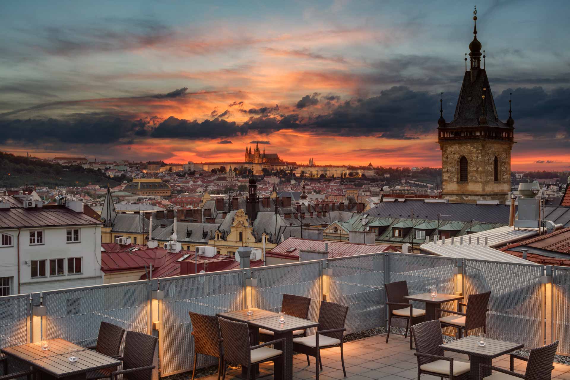 High 8 Terrace at the Sheraton Prague Charles Square Hotel