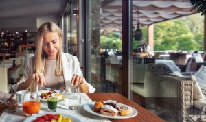 Breakfast at the luxury wellness and spa hotel Augustiniansky Dum, Luhacovice